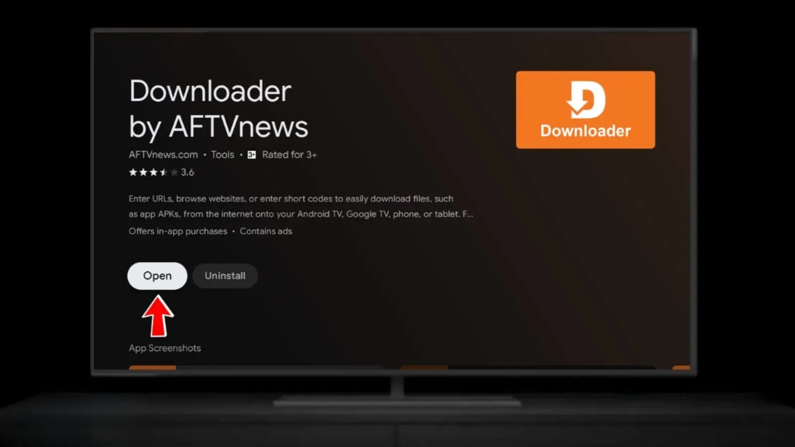 إعداد تطبيق Downloader